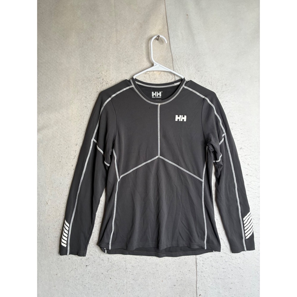 Helly Hansen Life Base Layer Top Mens XL Grey LS Thermal Crew Neck Shirt